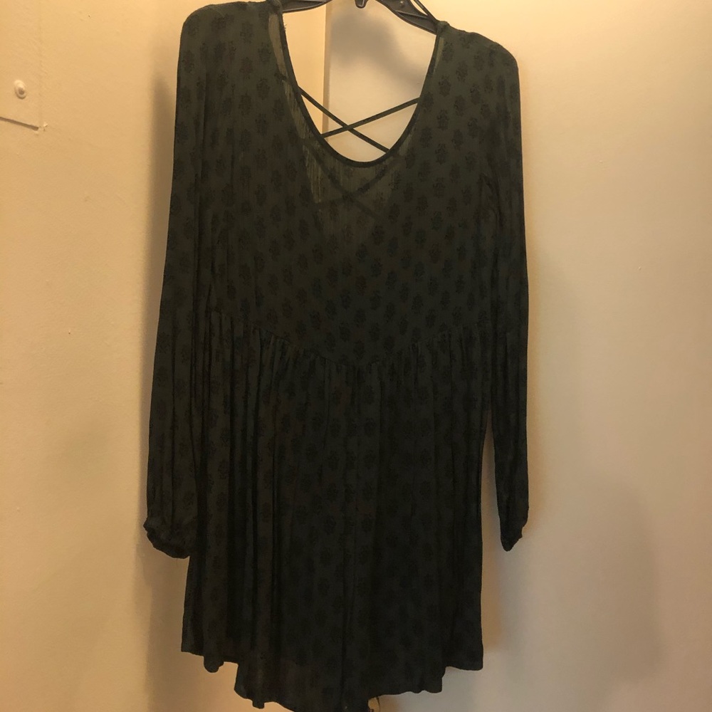 Forever 21 Olive Printed Dress S